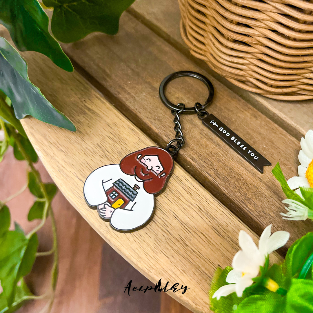House of God | Christian Metal Keychain