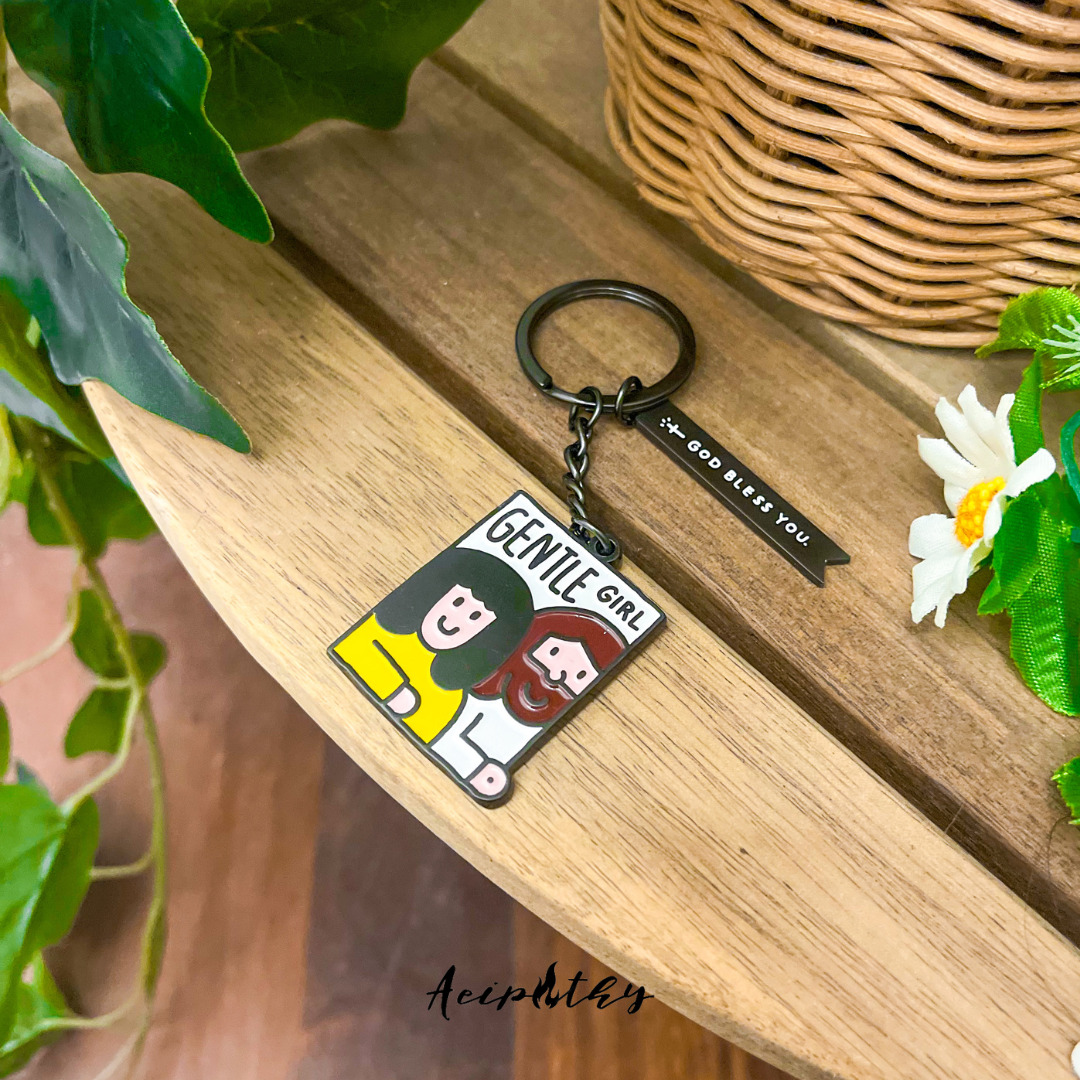 Gentle Girl | Christian Metal Keychain