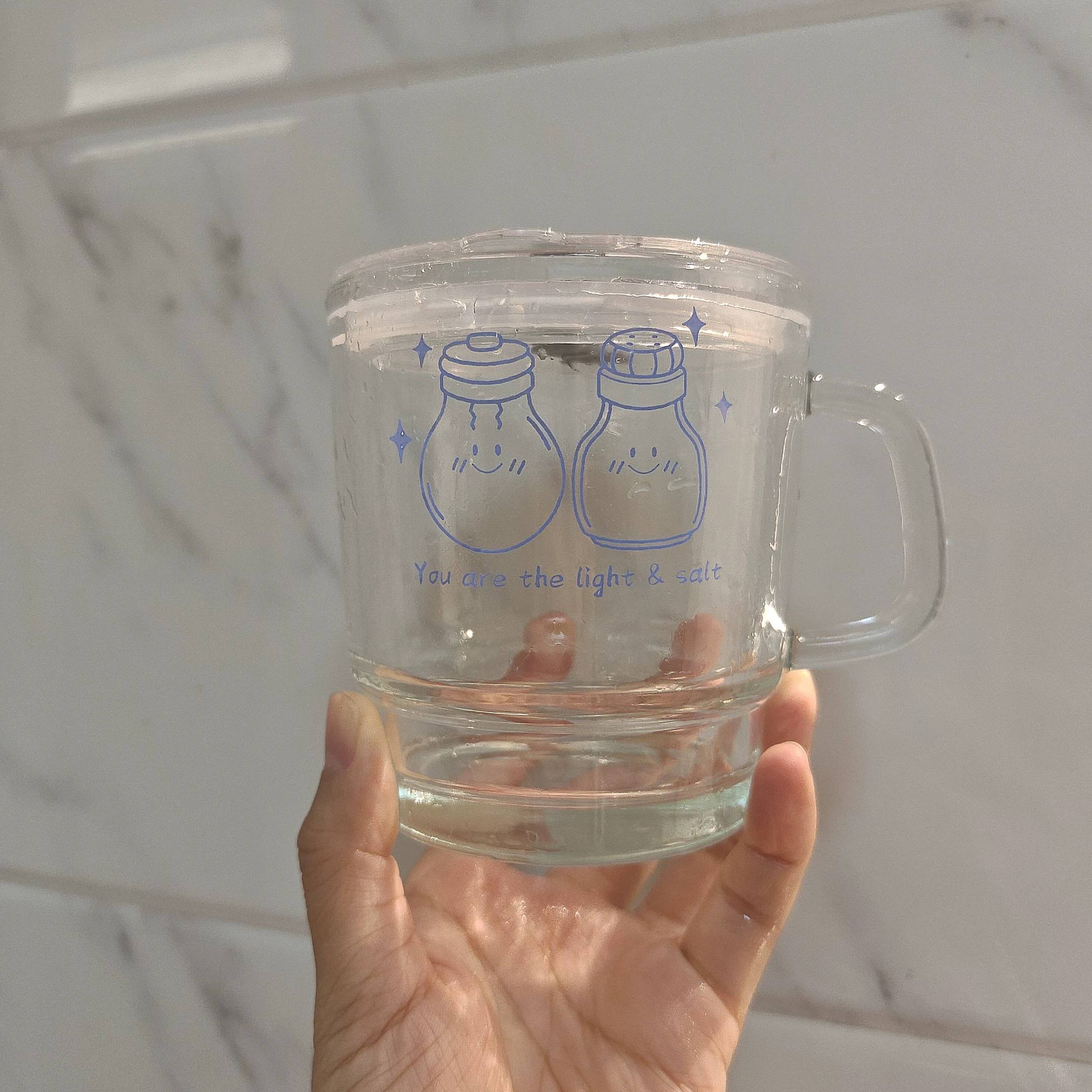 Light & Salt | Glass Mug with Straw