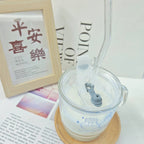 Light & Salt | Glass Mug with Straw