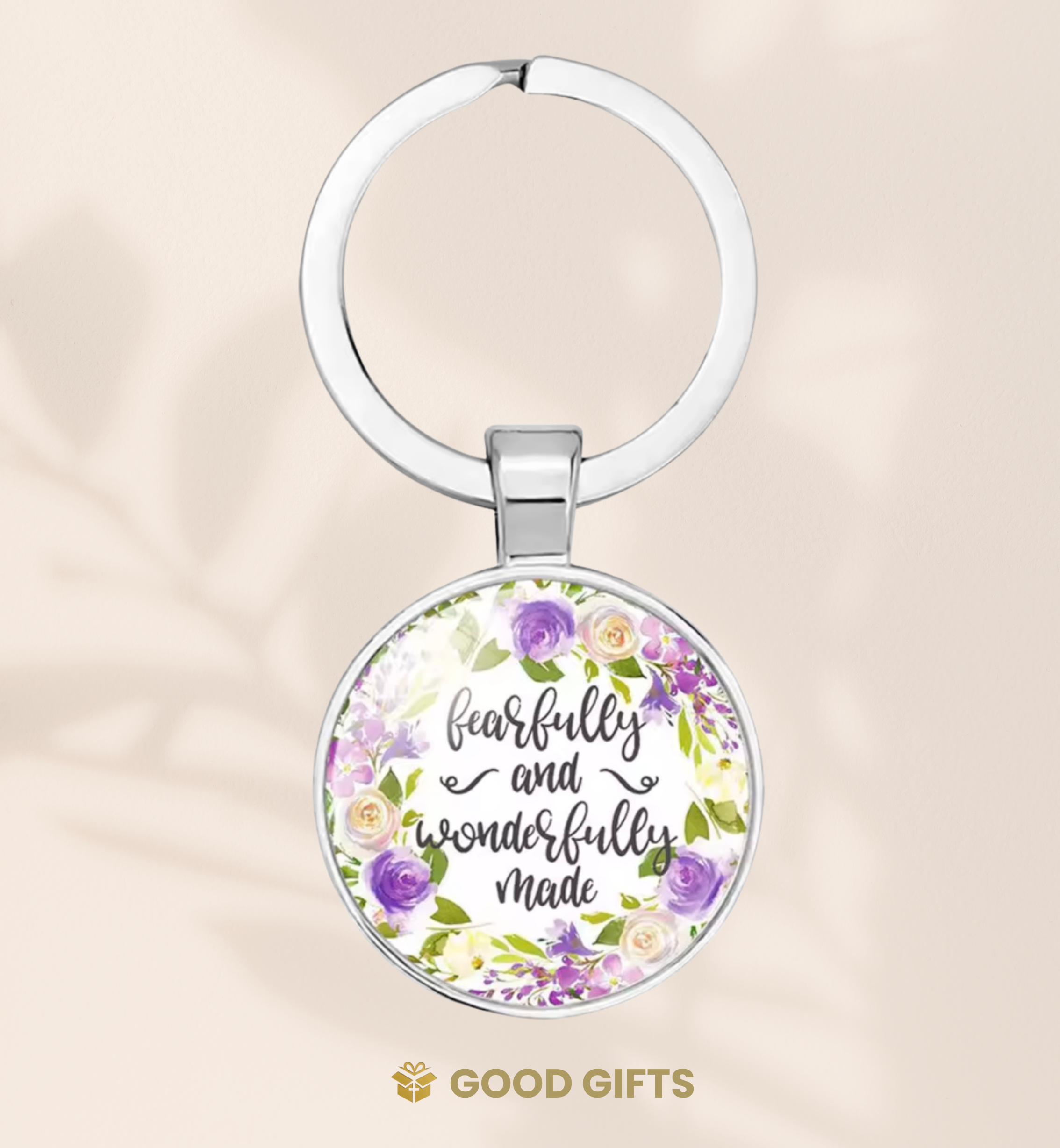 Fearfully and Wonderfully Made | Glass Dome Keychain
