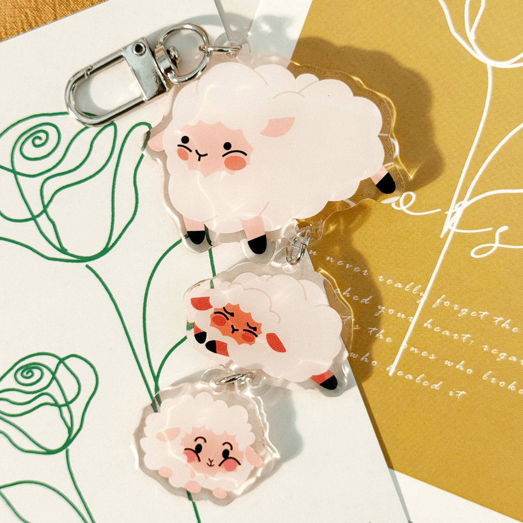 Triple Sheep | Acrylic Keychain