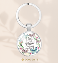 Pray without Ceasing | Glass Dome Keychain