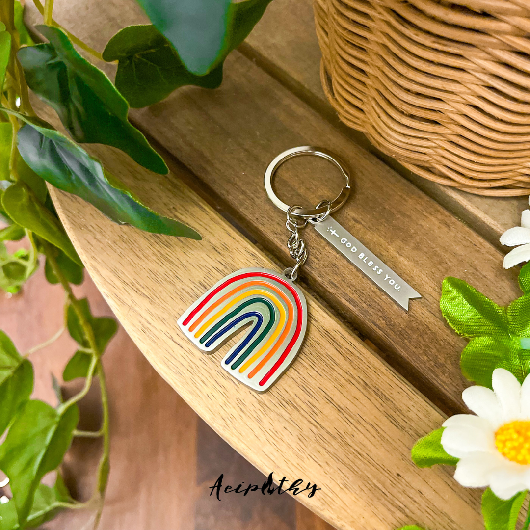 Rainbow | Christian Metal Keychain