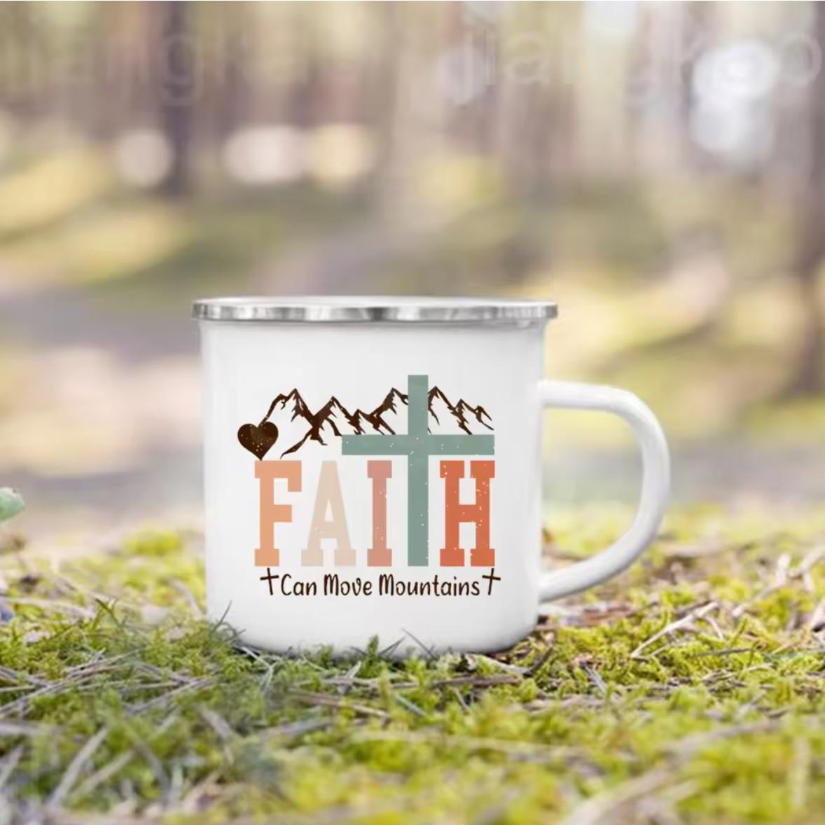 Faith Can Move Mountains | Enamel Mug