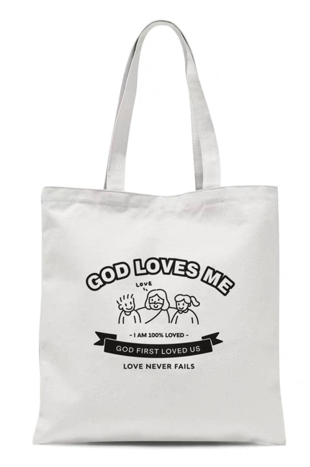 God Loves Me | Christian Tote Bag