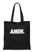 Amen (Black) | Christian Tote Bag