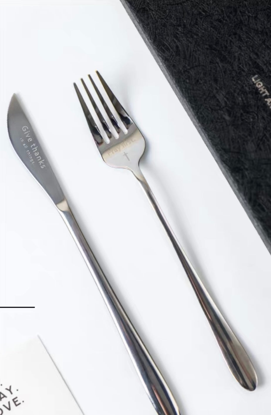 Give Thanks (Silver) | Cutlery Set