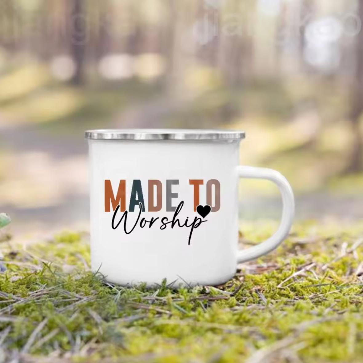 Made To Worship | Enamel Mug
