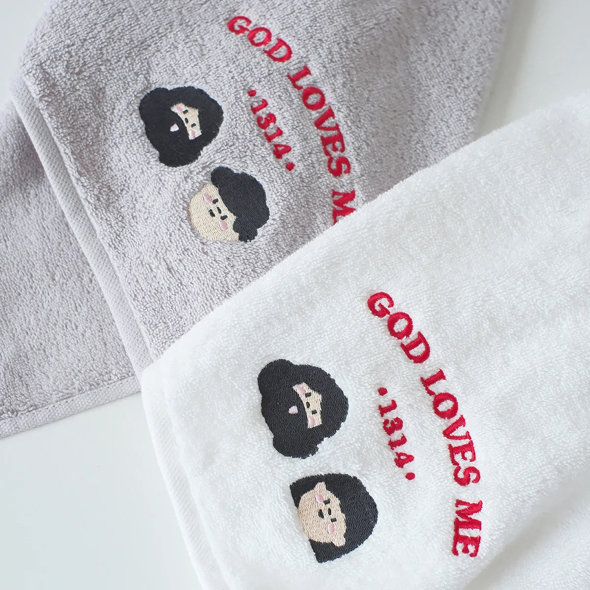 God Loves Me (Grey) | Hand Towel