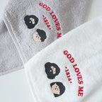 God Loves Me (White) | Hand Towel