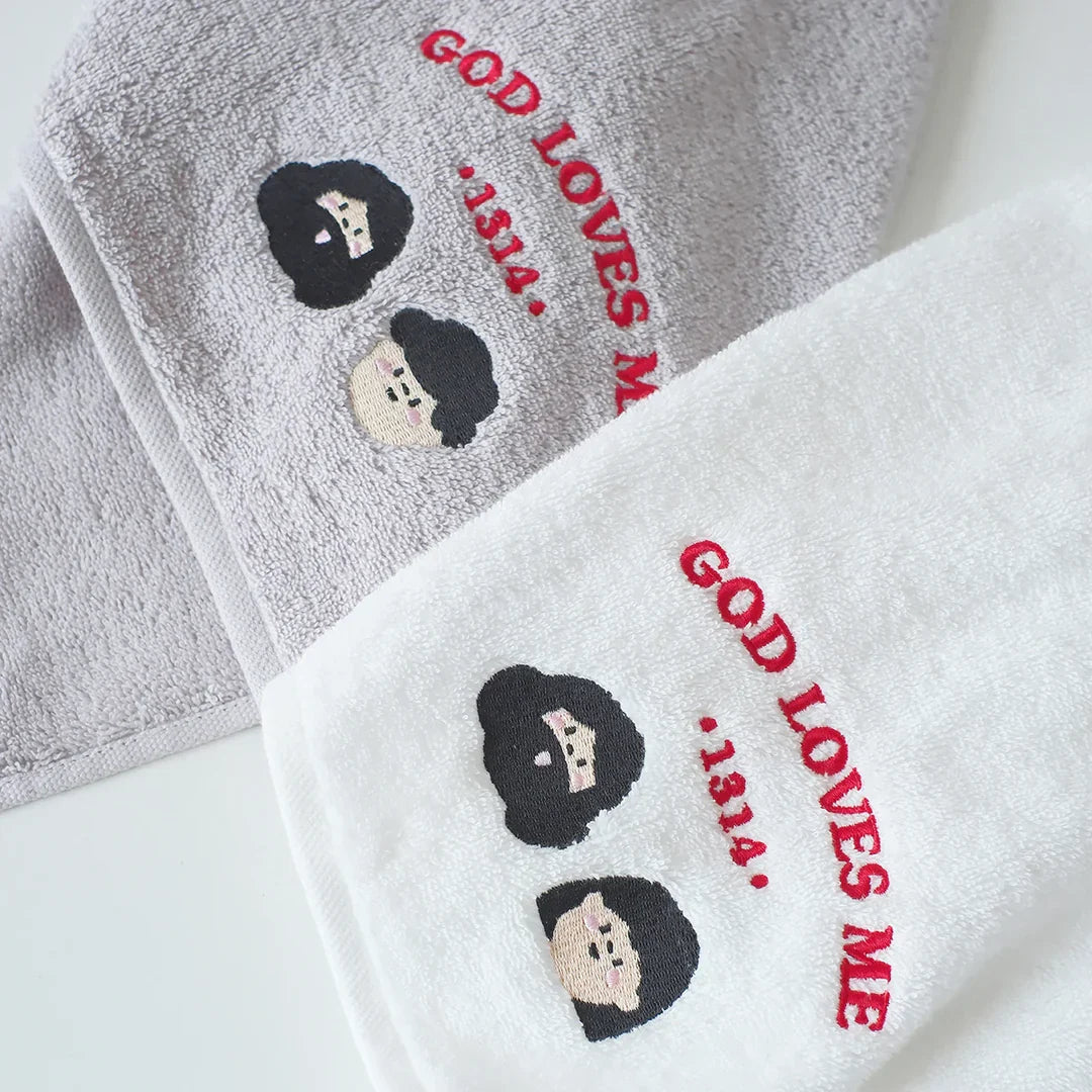 God Loves Me (Grey) | Hand Towel